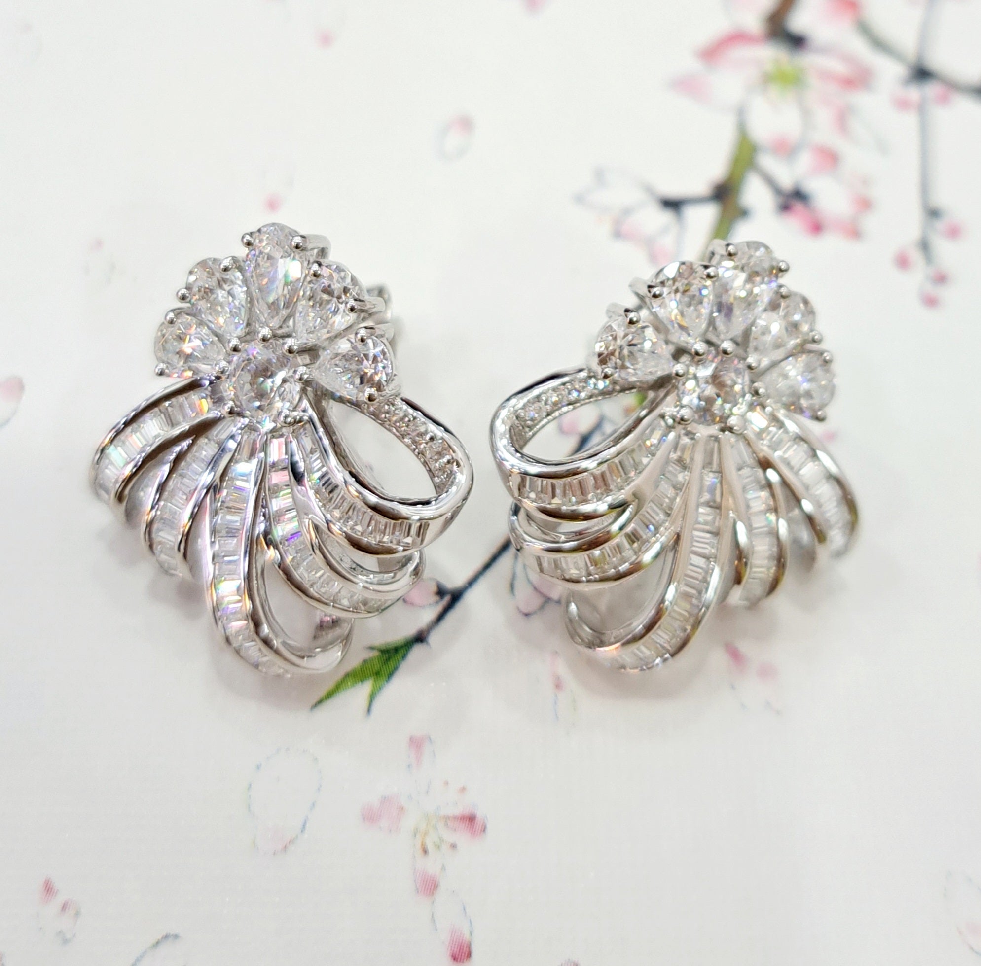 Elegant Diamond Simulants Earrings