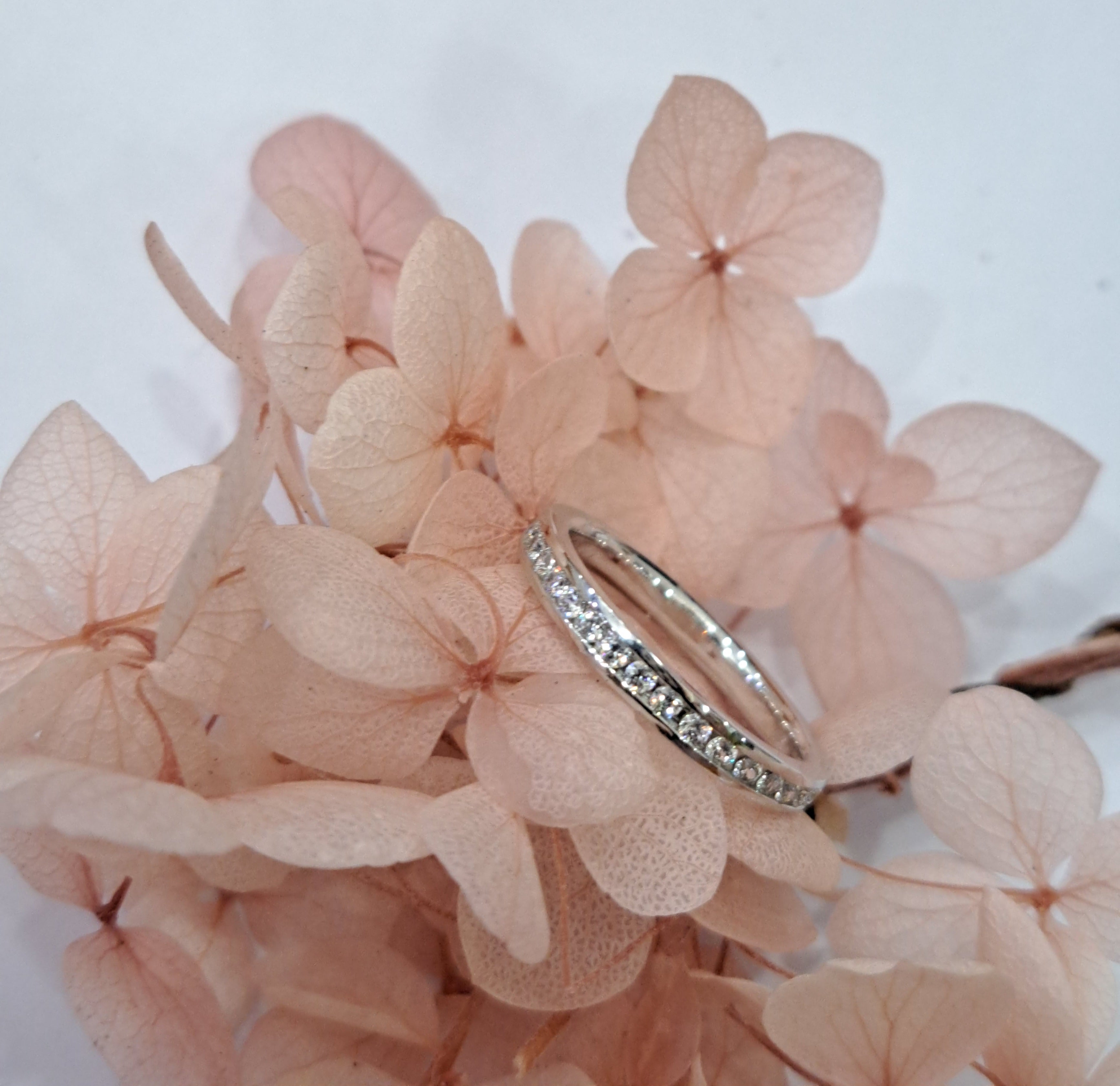 Channel Setting Simulated Diamond Eternity Ring