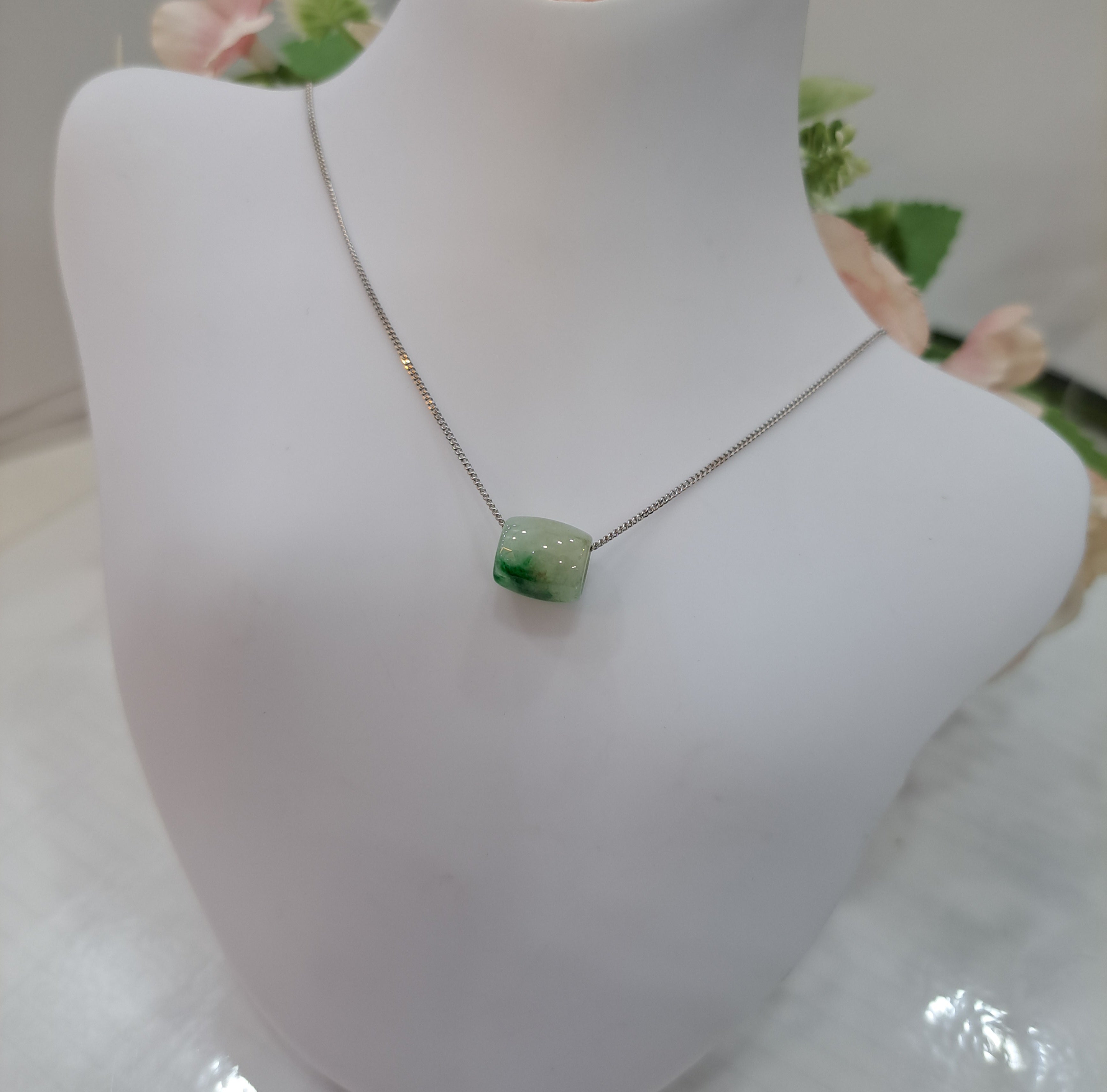 Burmese Jade Barrel Necklace
