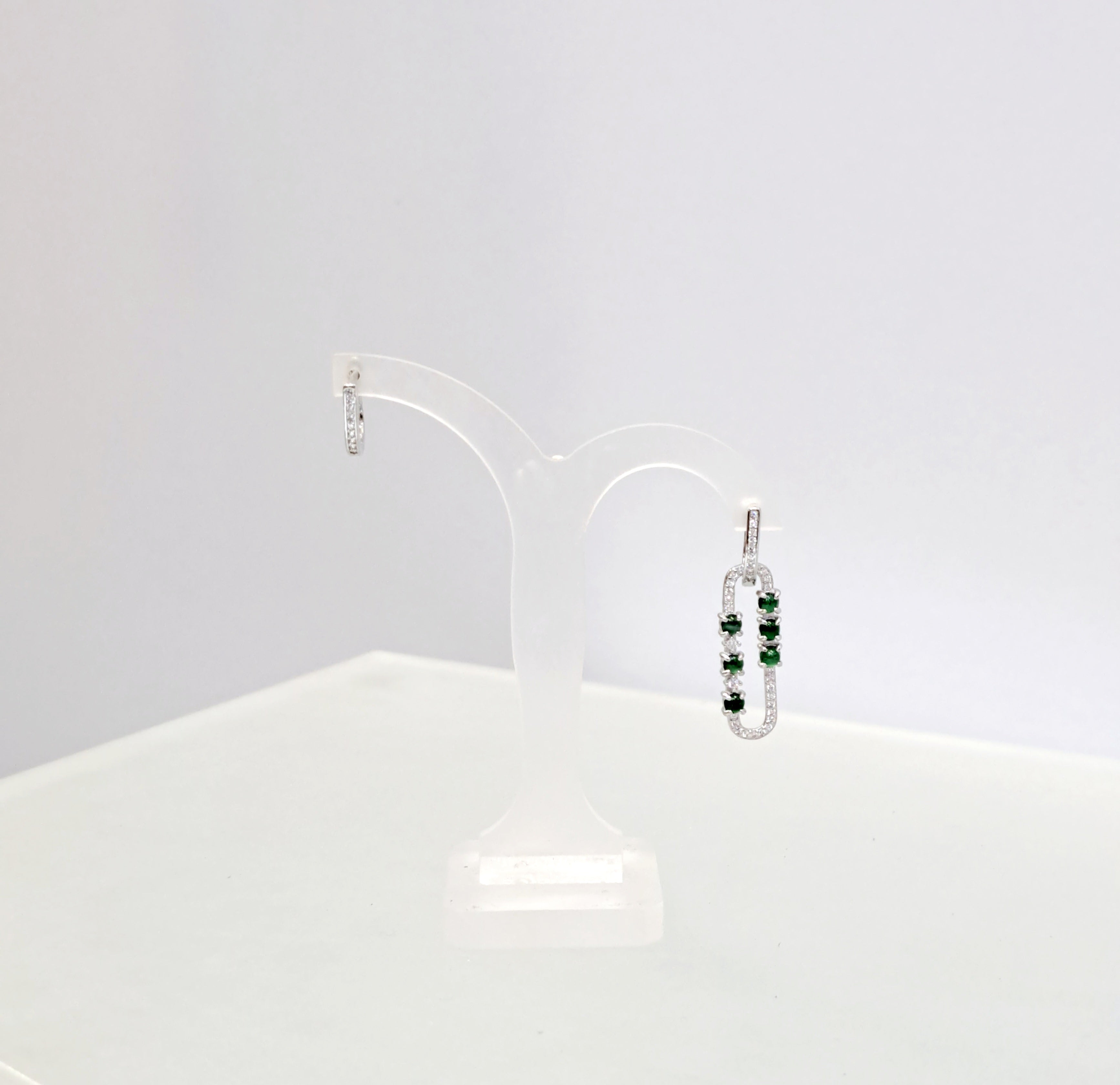 Detachable Jade loop Earrings