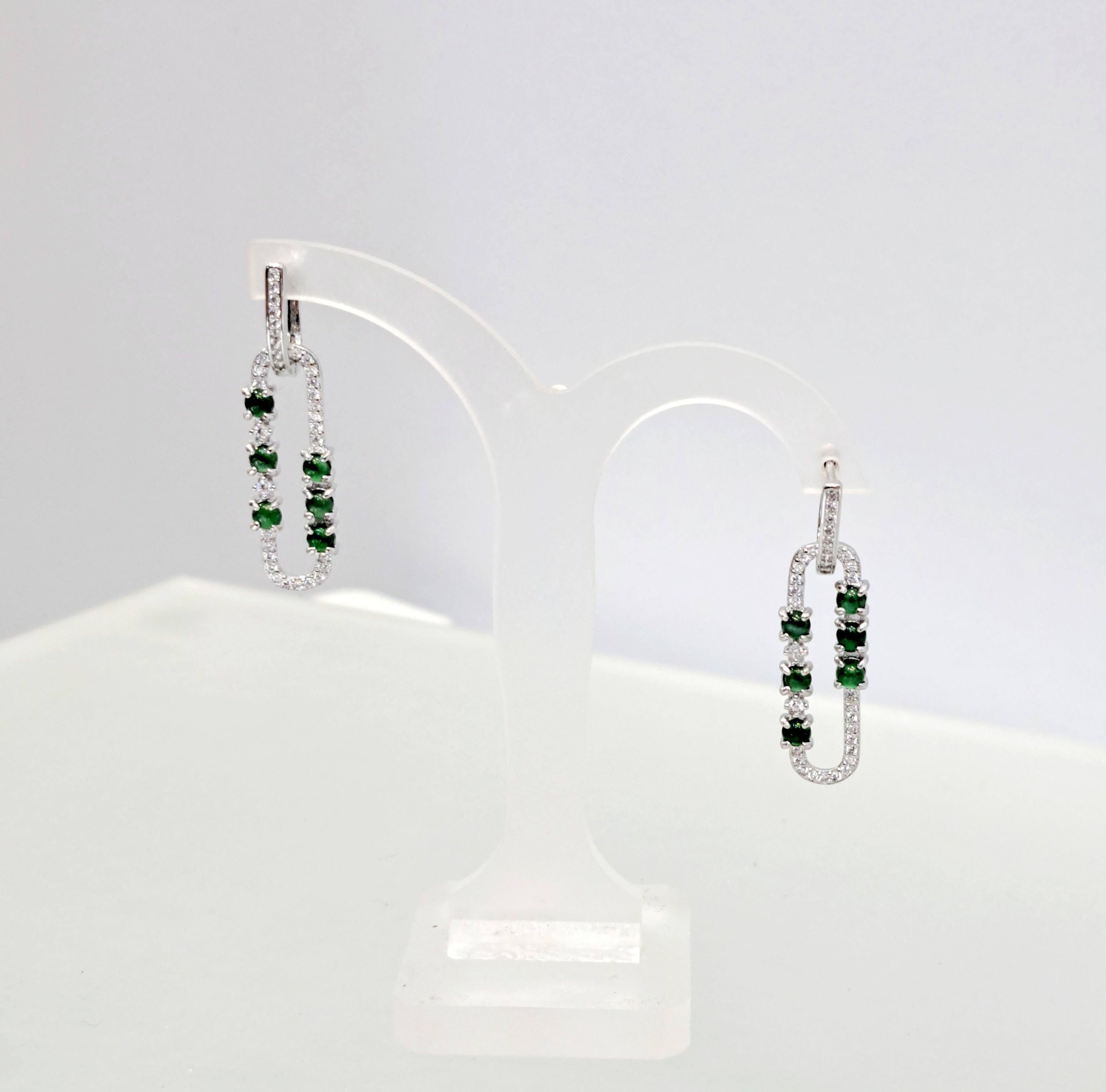 Detachable Jade loop Earrings