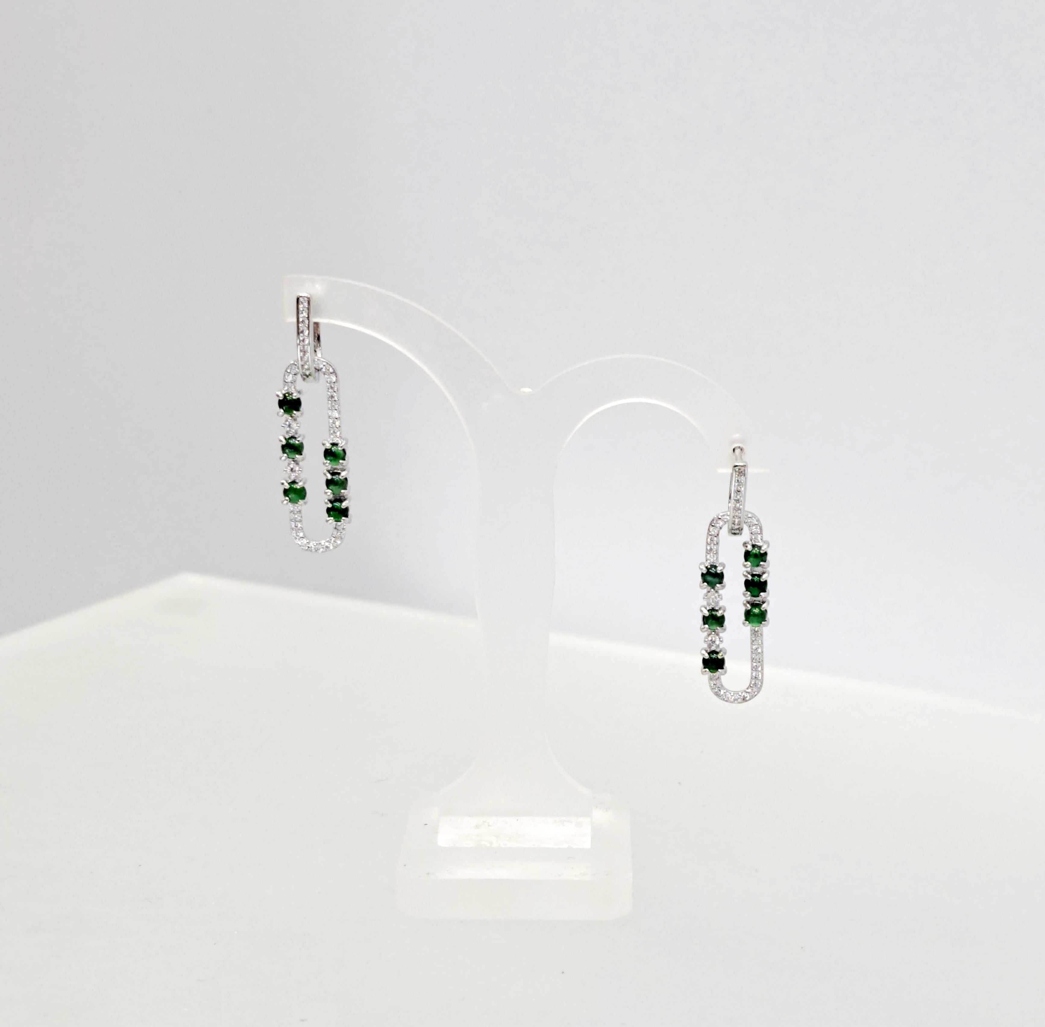 Detachable Jade loop Earrings