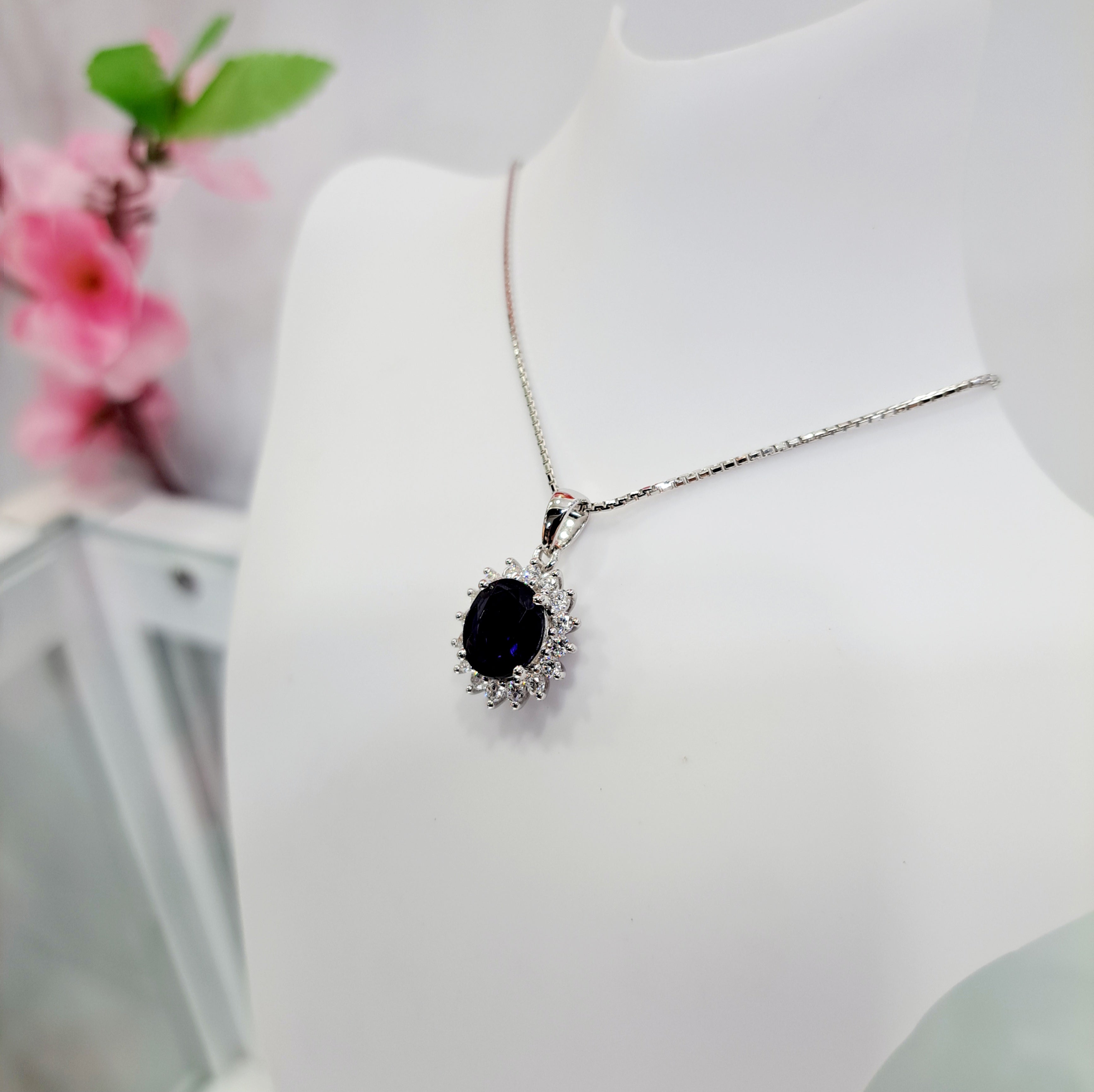 Classy Iolite with Scintilli Pendant