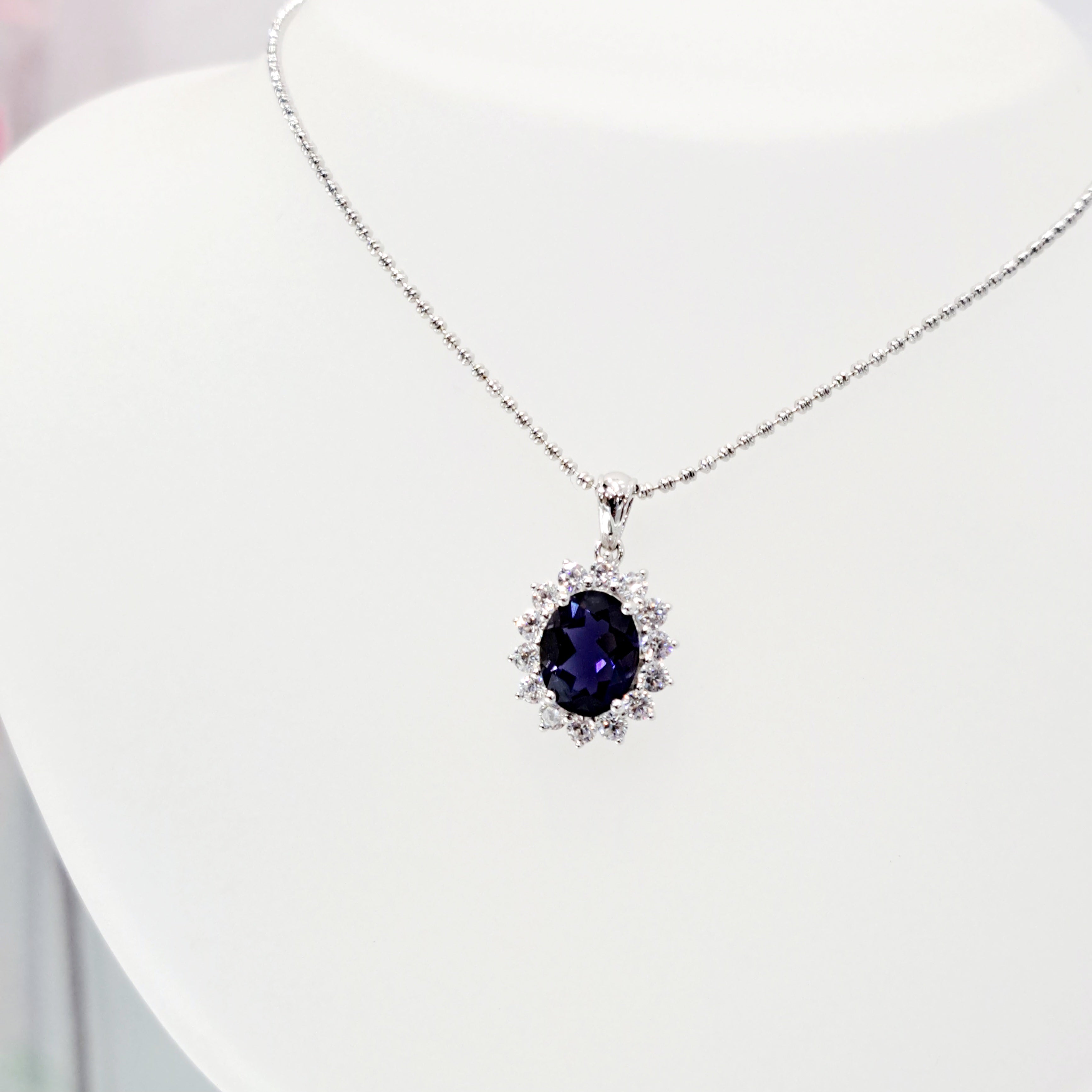 Elegant Iolite with Scintilli Pendant