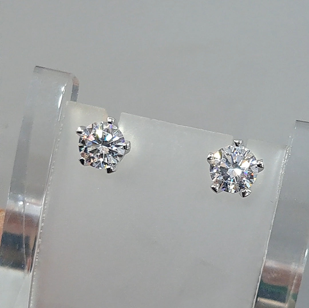 1.25 carats Five Prongs Solitaire Scintilli Earrings