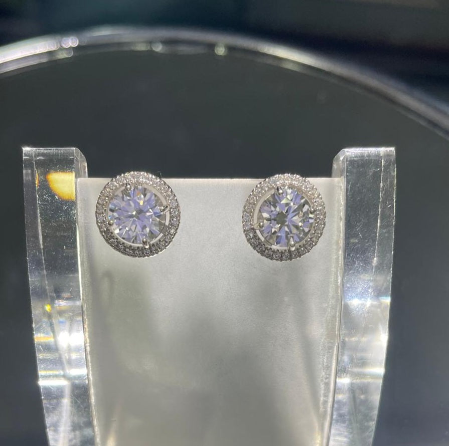 1.25 carats Halo Scintilli Earrings