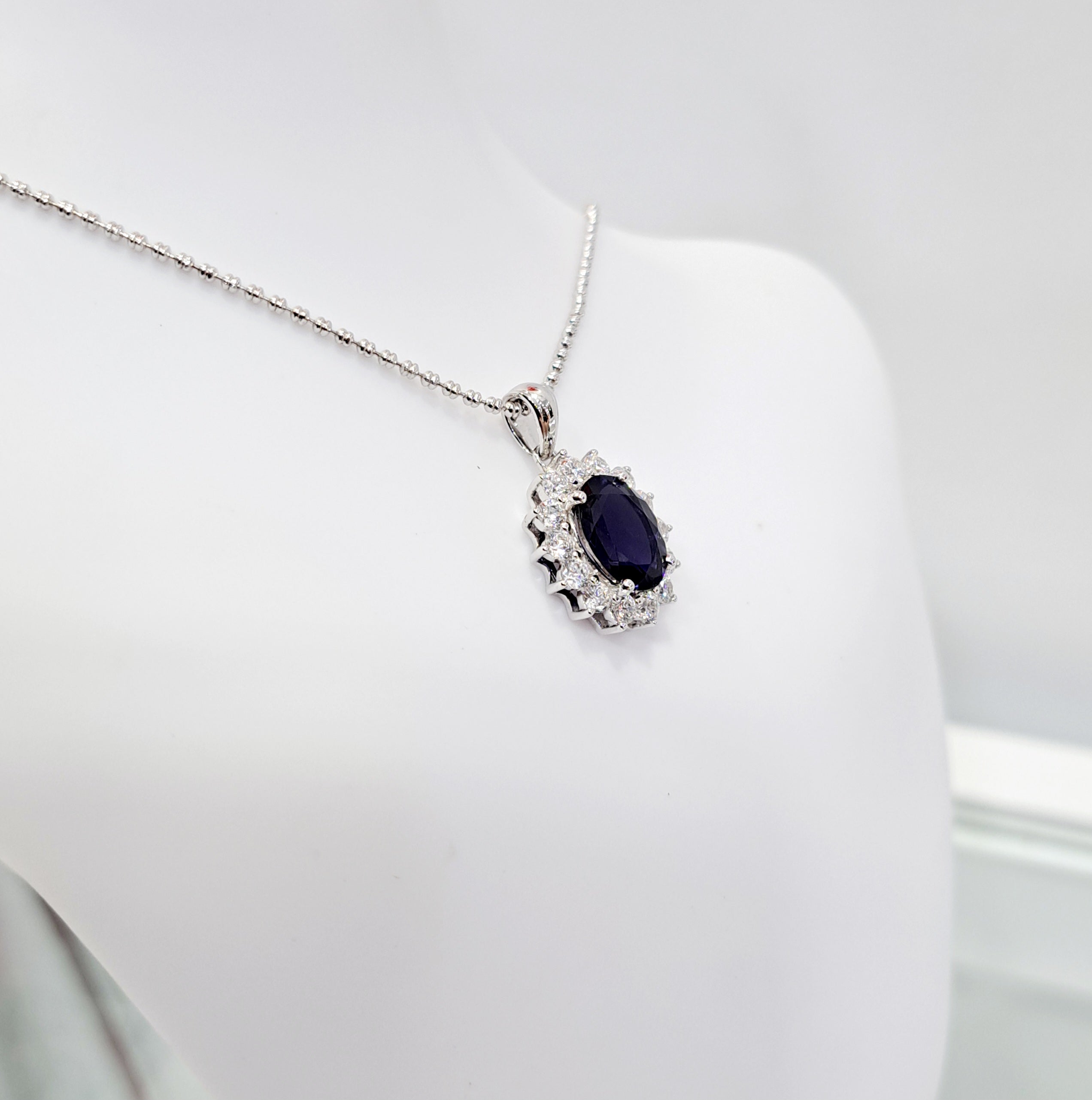 Elegant Iolite with Scintilli Pendant