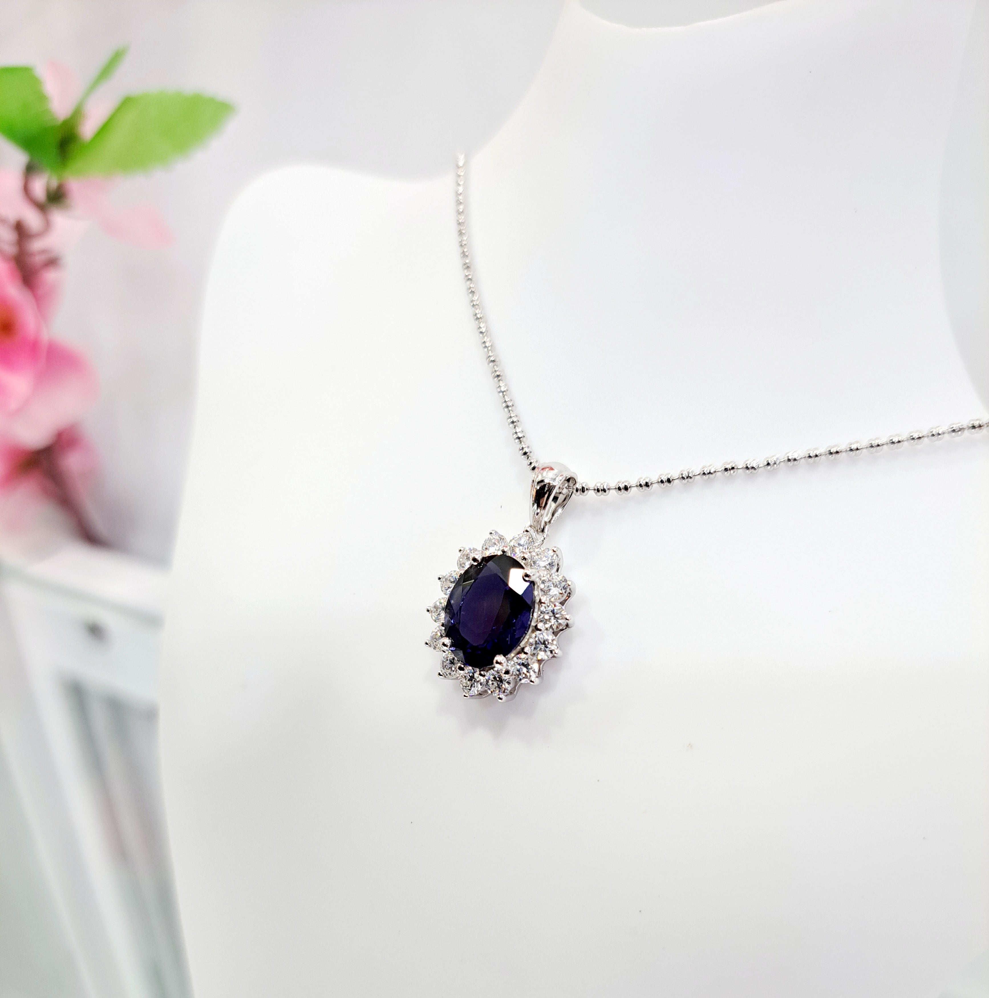 Elegant Iolite with Scintilli Pendant