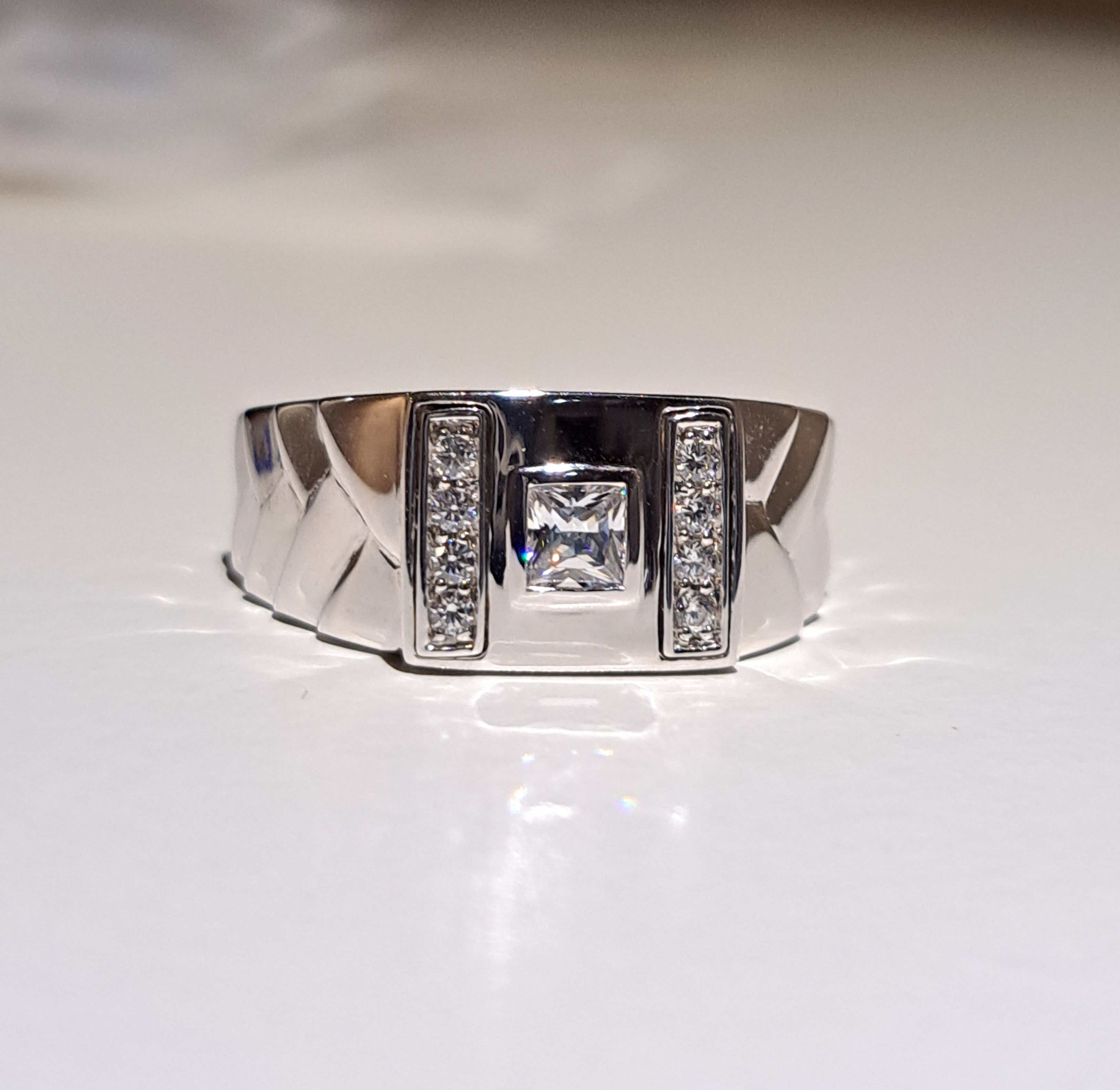 Statement Simulated Diamond Ring