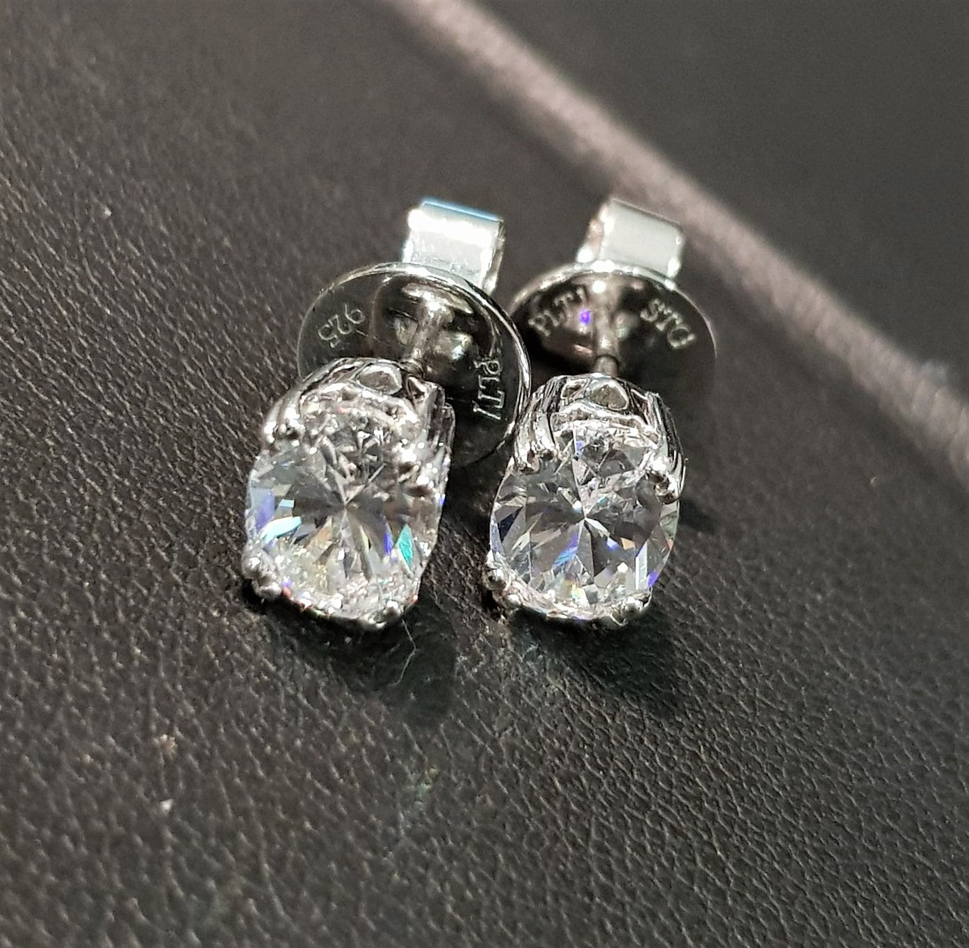 Oval Diamond Simulants Earrings