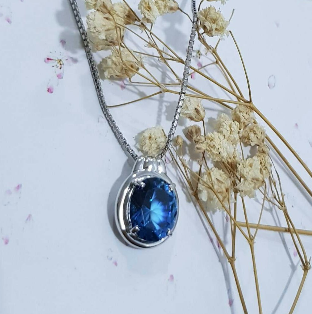 Blue Topaz Simulants Pendant