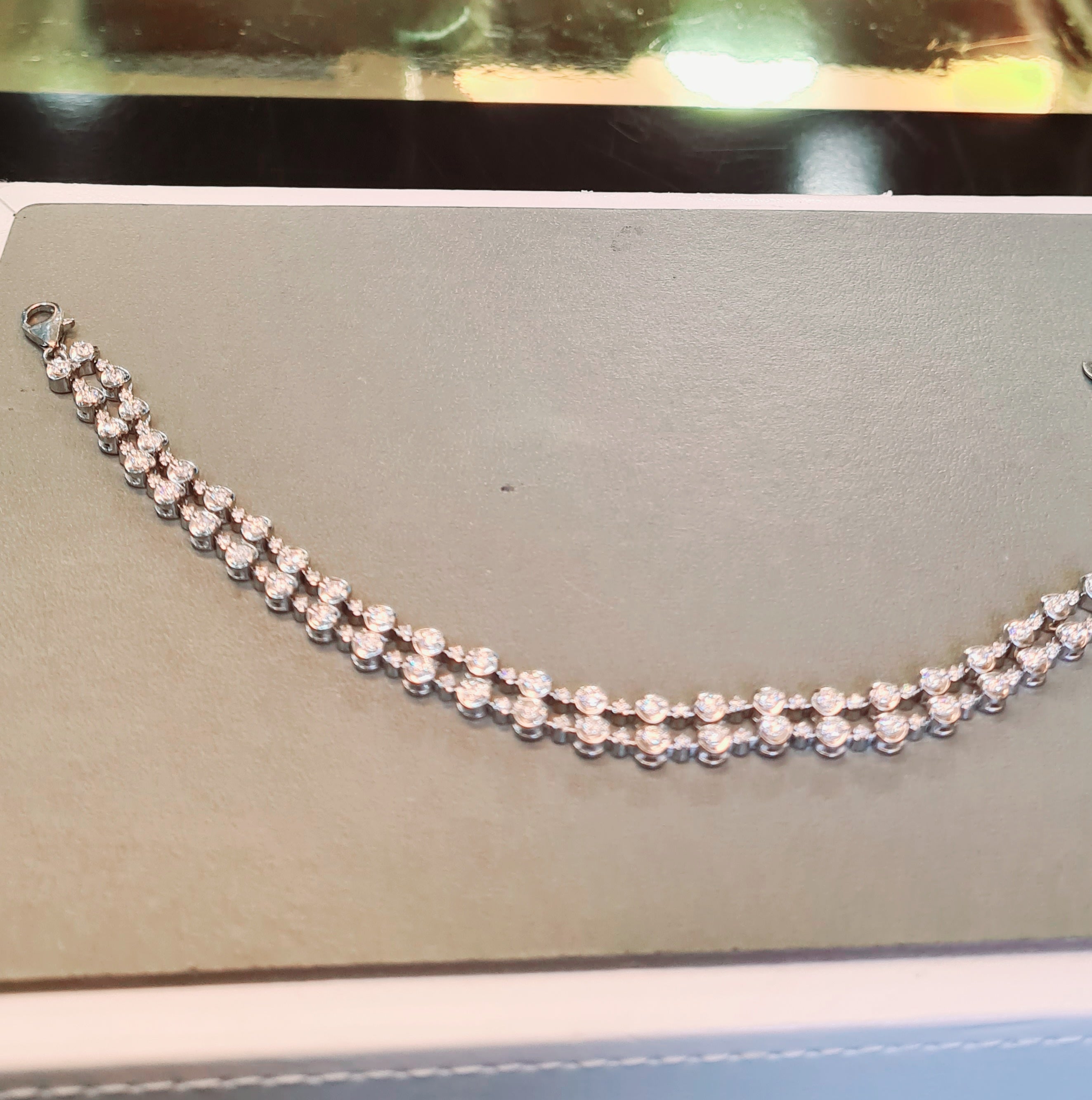 Double Roll Diamond Bracelet