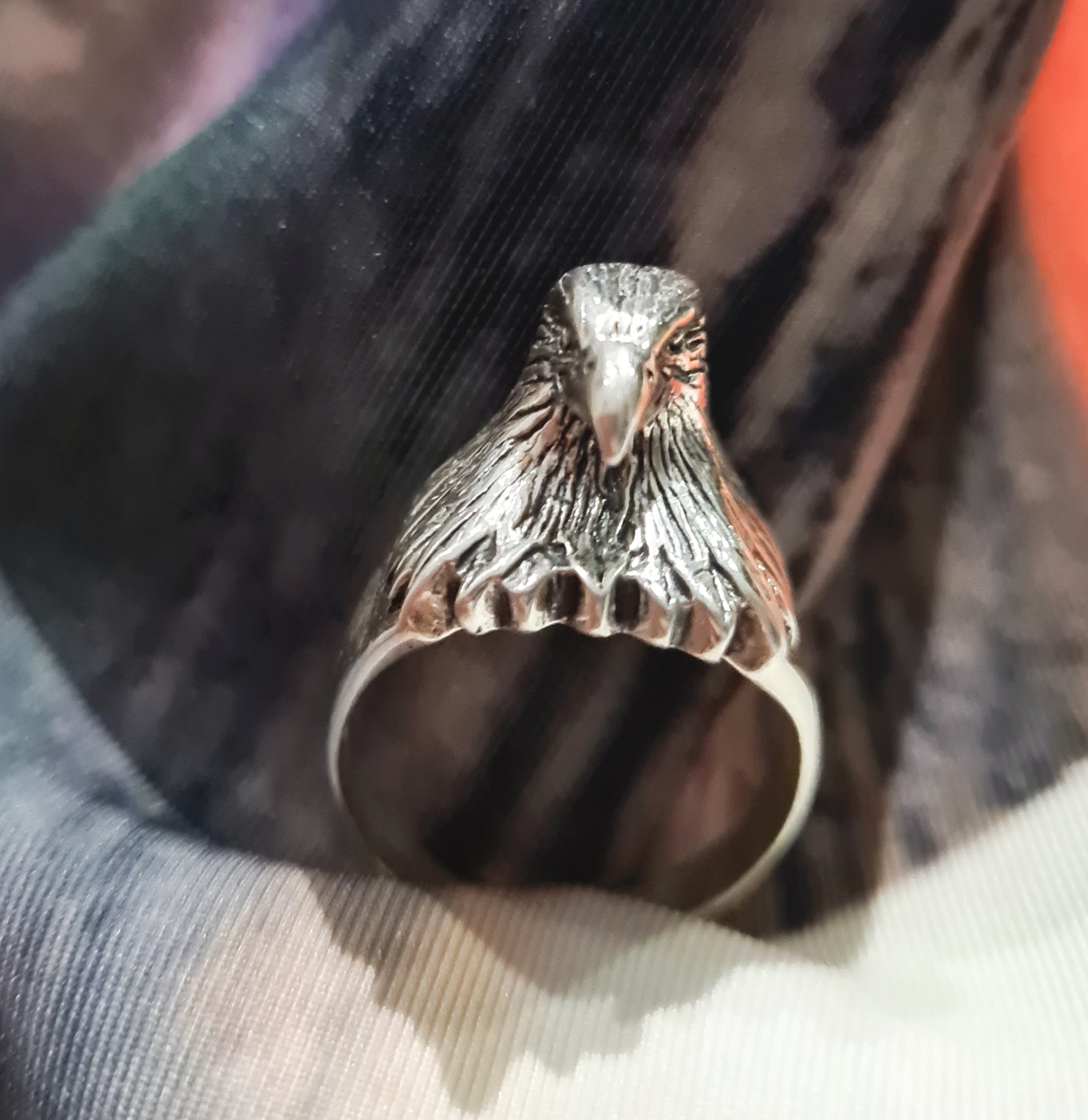 Statement Eagle Ring in Silver, Large Eagle Jewelry, Unisex Animal Jewelry,  Handmade Silver Jewelry, Adjustable Men's Ring, Halloween Ring - Etsy