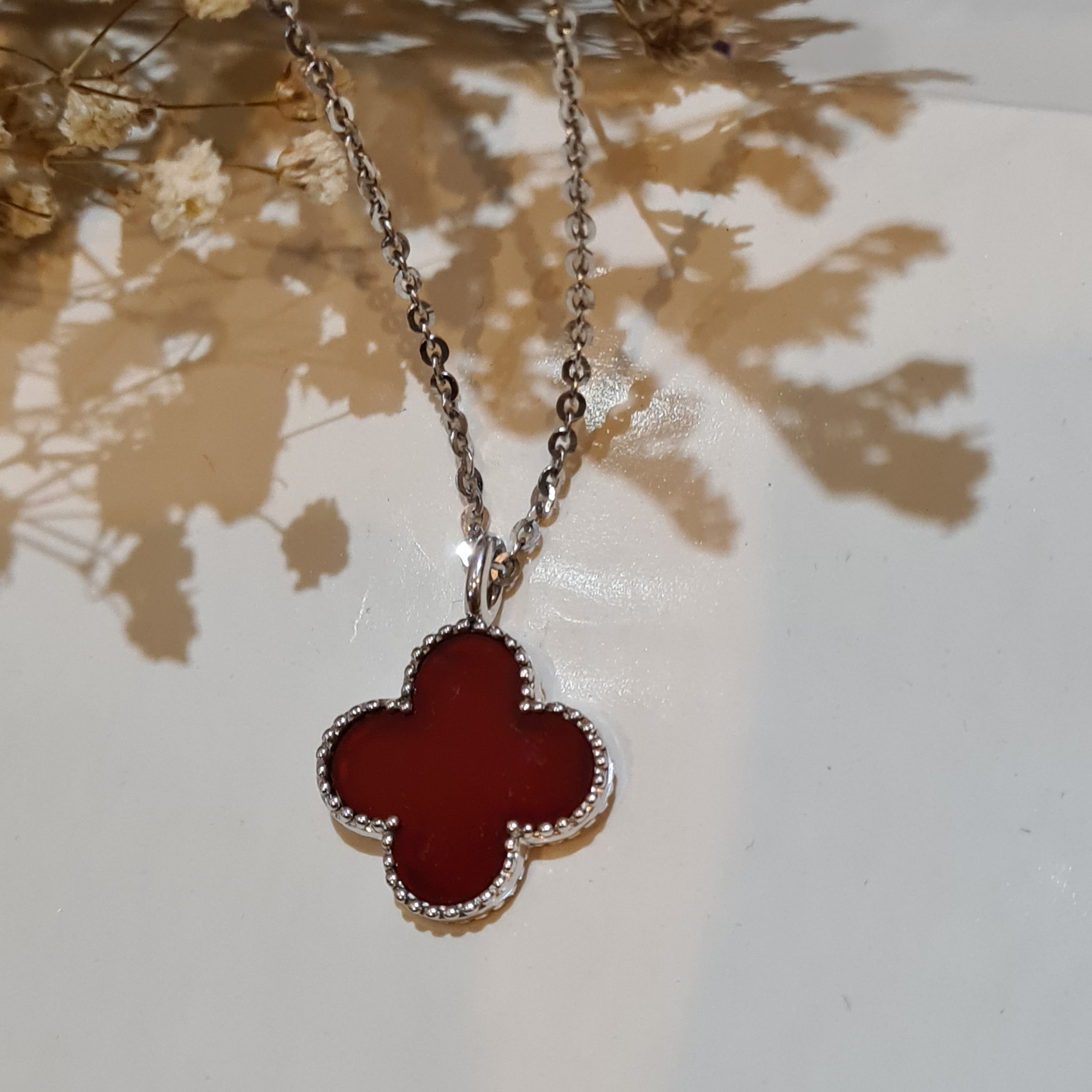 Agate Clover Pendant