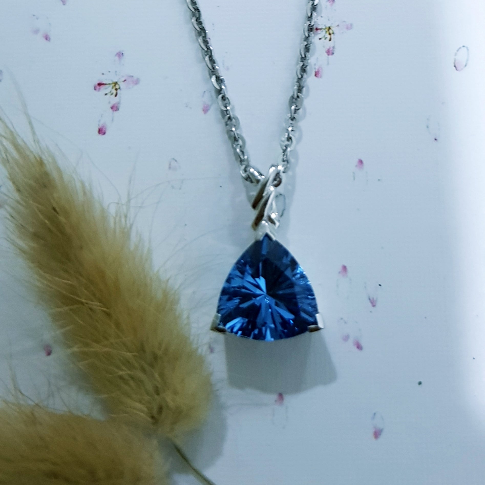 Trigonal Aquamarine Pendant