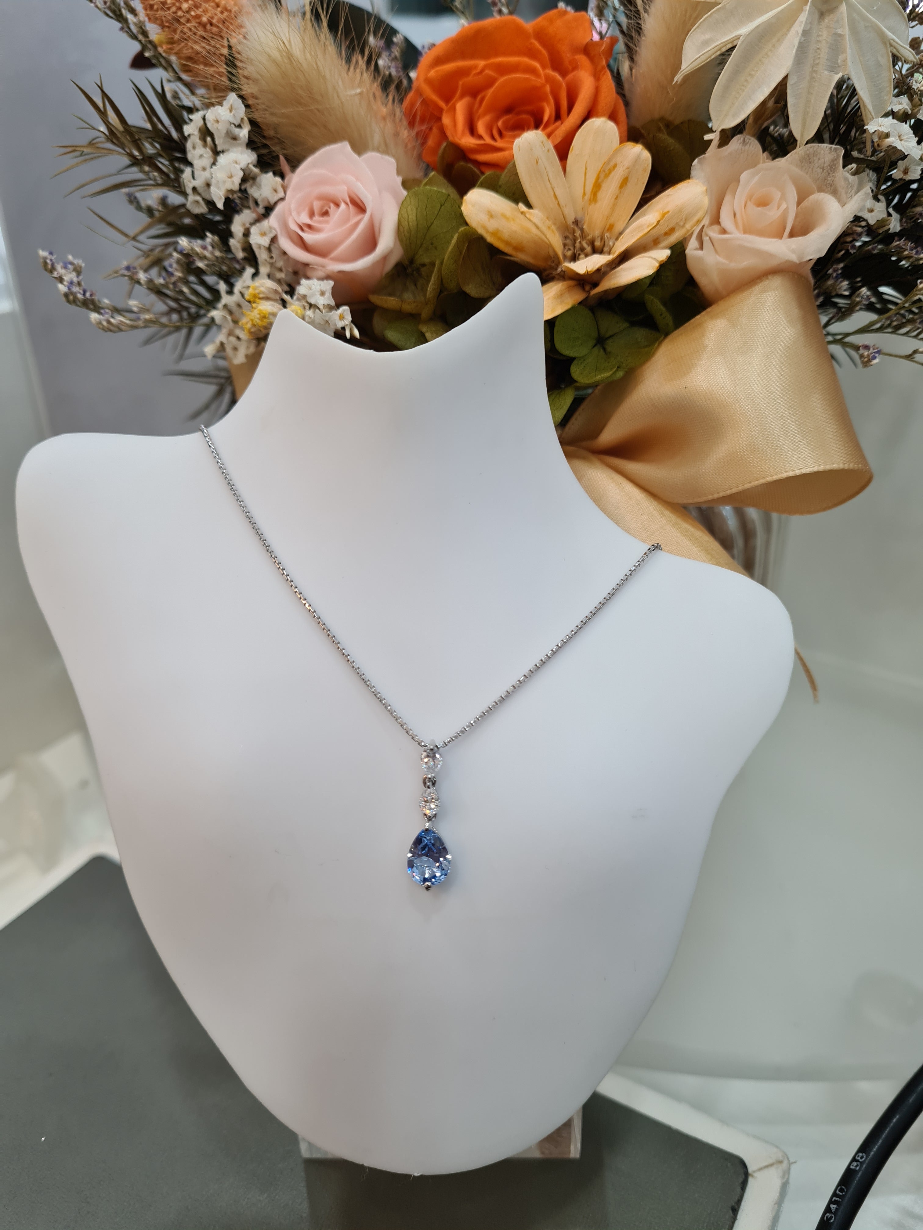 Modern Trilogy Blue Topaz Pendant