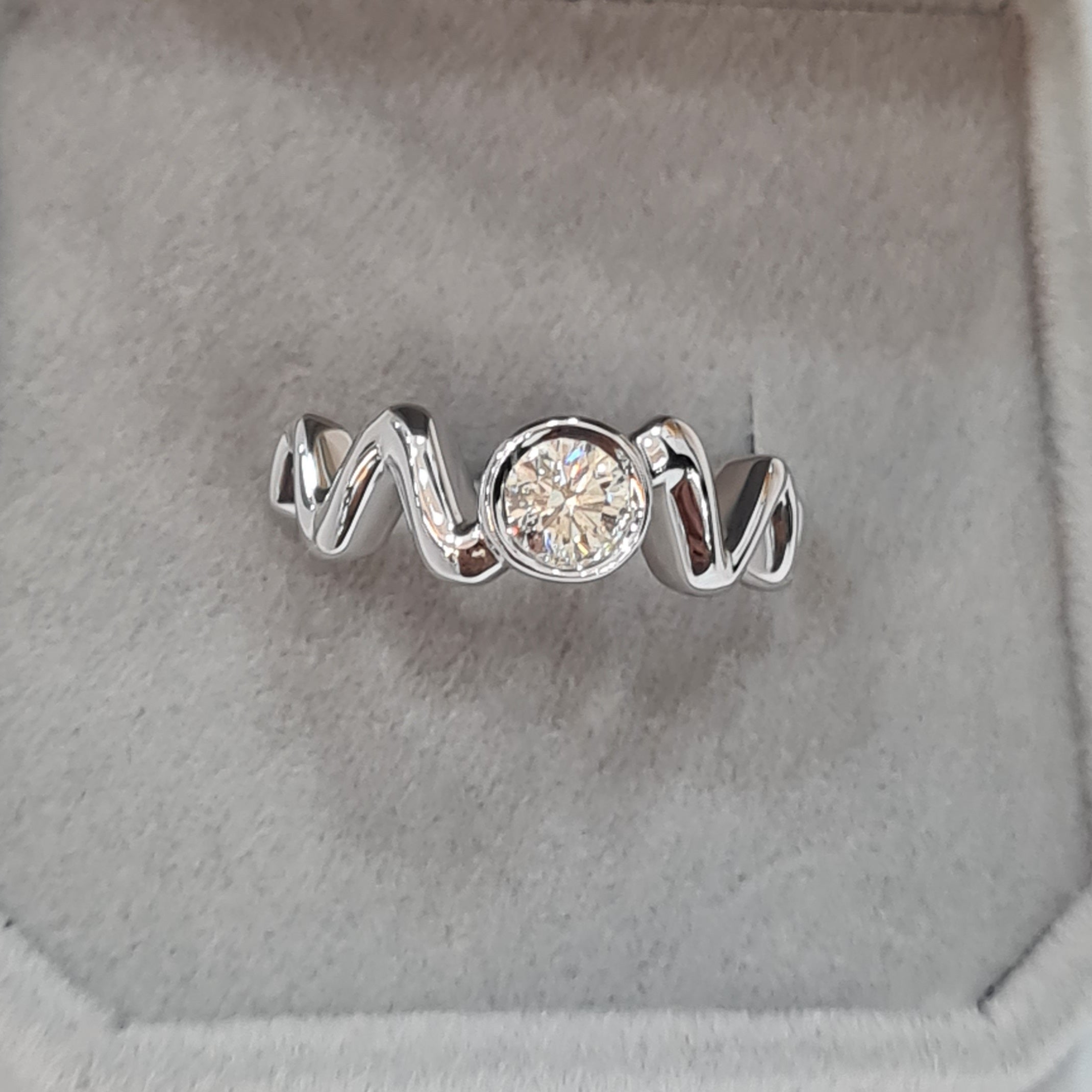 Unique Bezel Engagement Ring