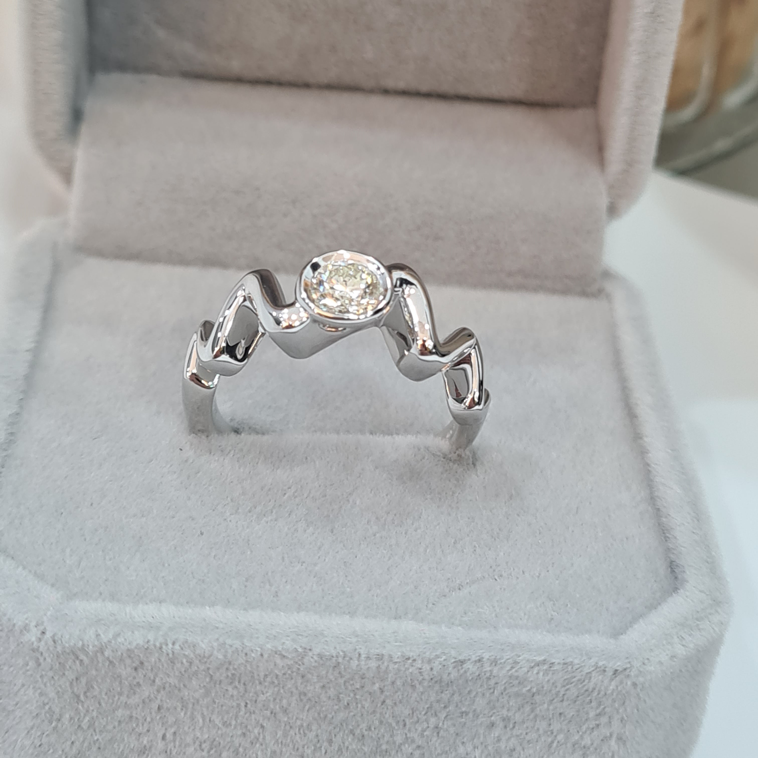 Unique Bezel Engagement Ring