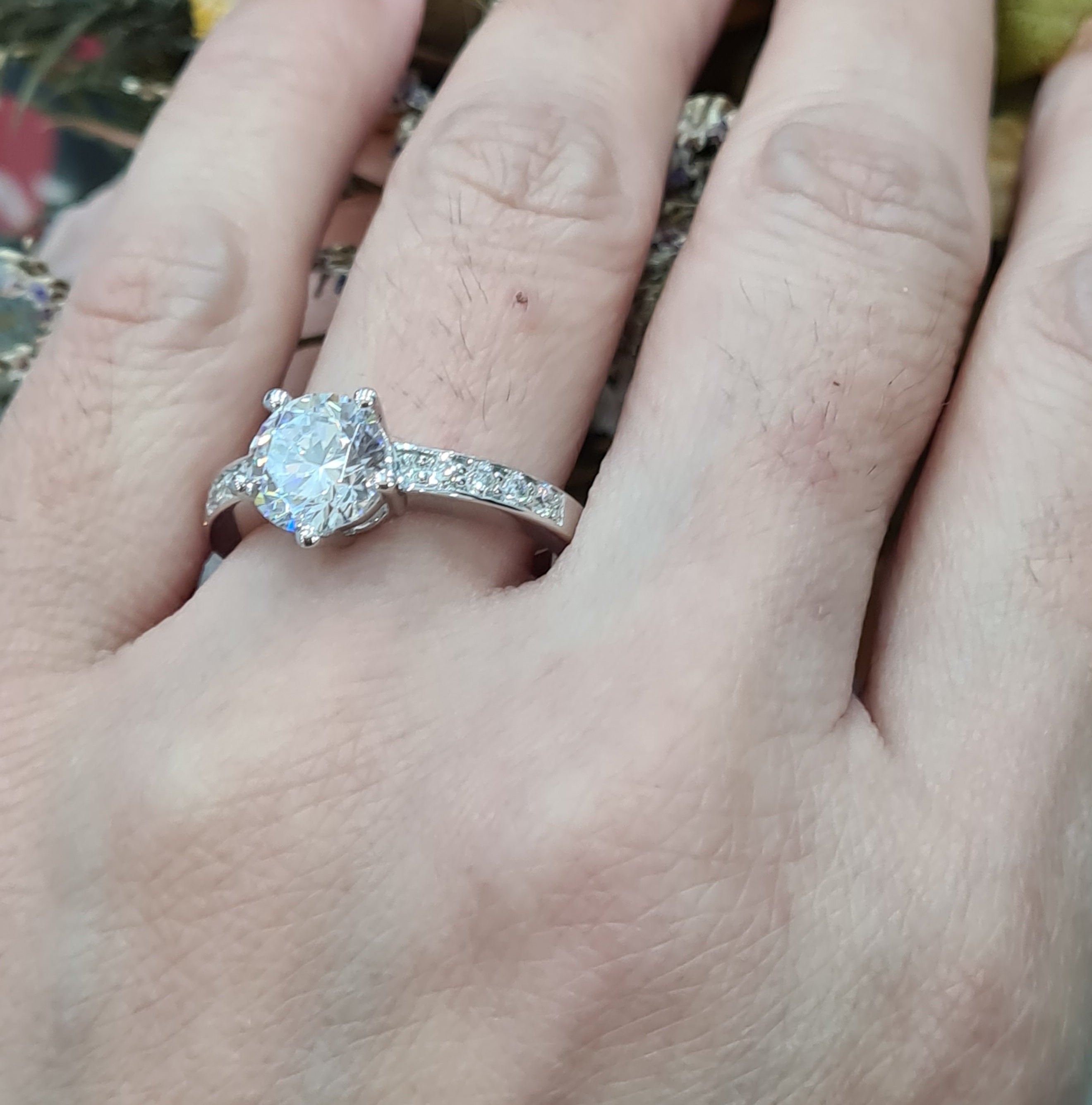 2.00 carats Pave Engagement Ring