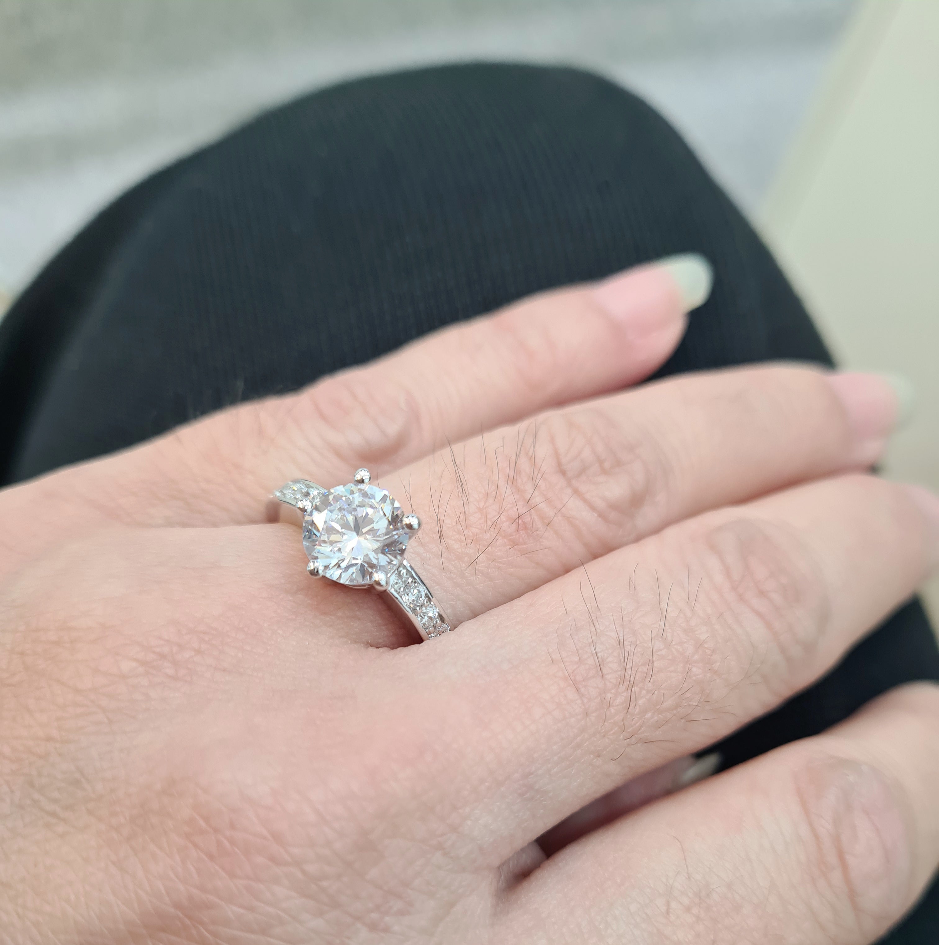 2.00 carats Pave Engagement Ring