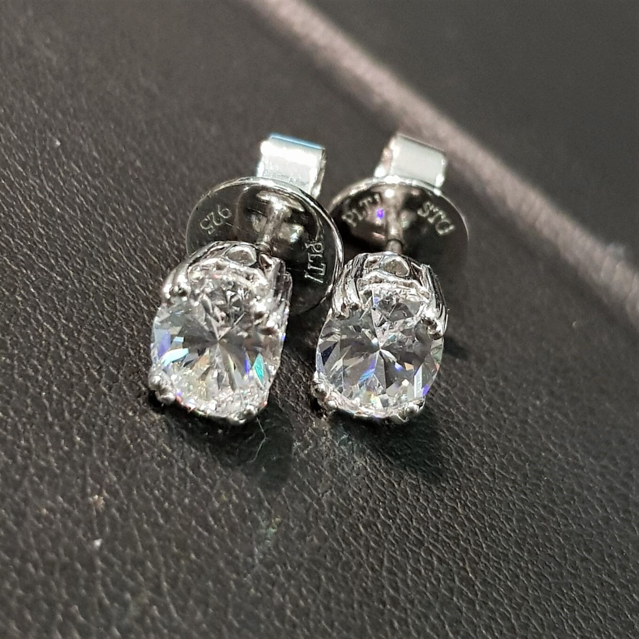 Oval Diamond Simulants Earrings