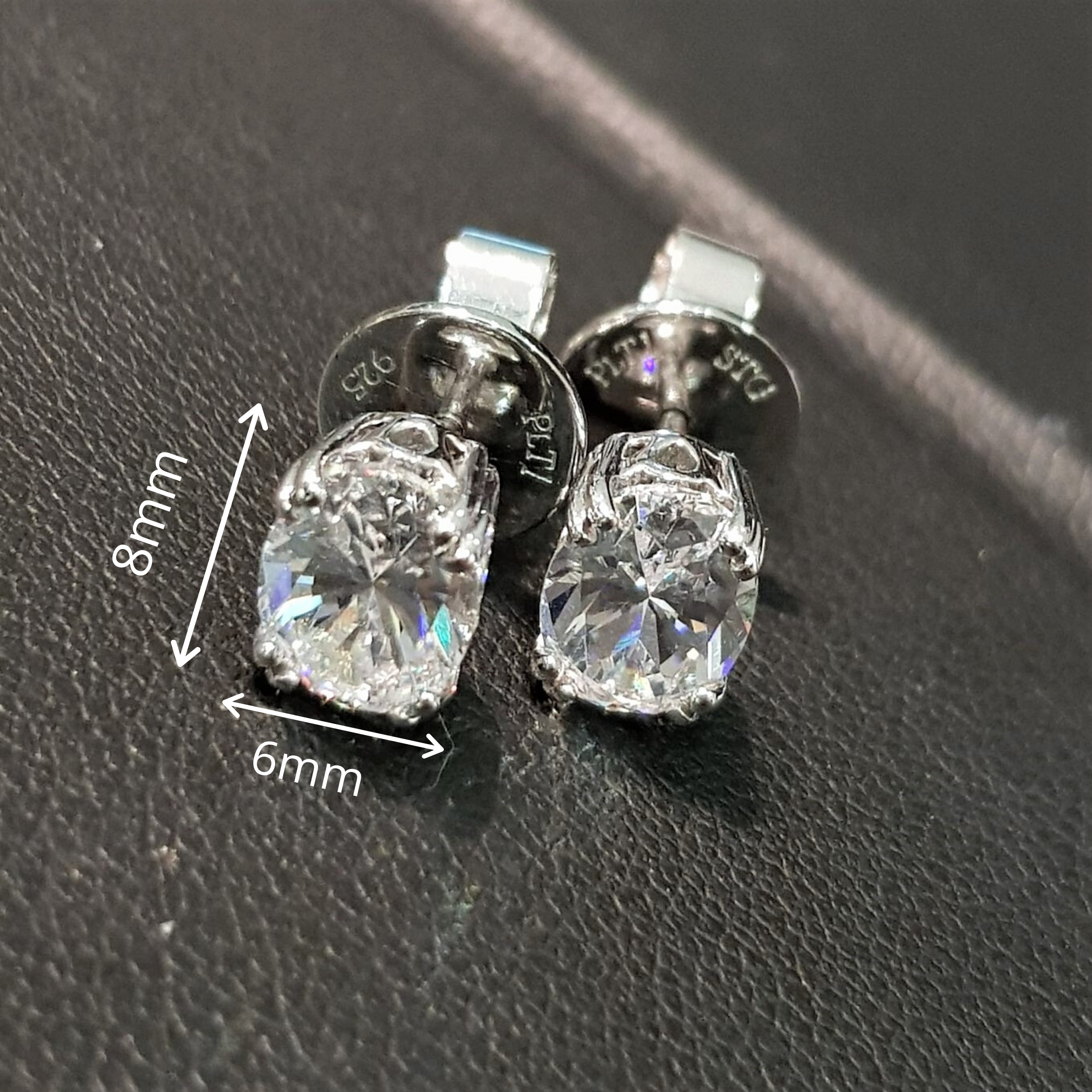 Oval Diamond Simulants Earrings