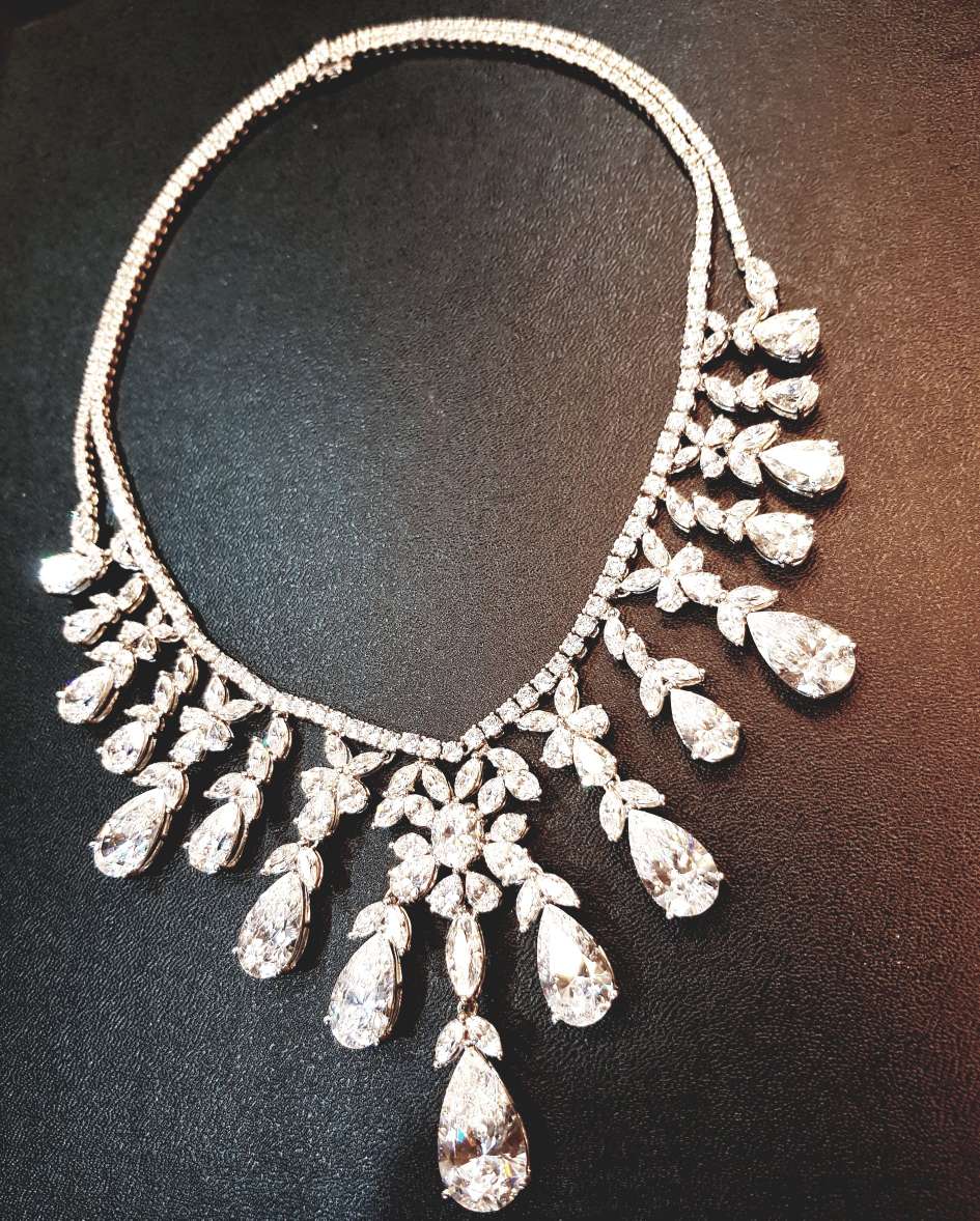 Elegant Diamond Simulants Necklace